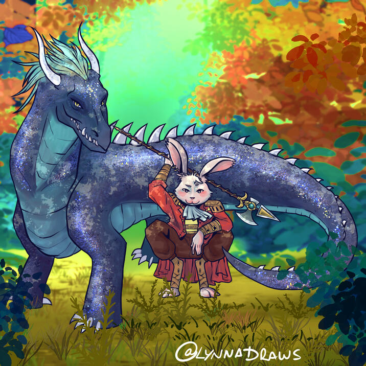 Rabbit and dragon companion